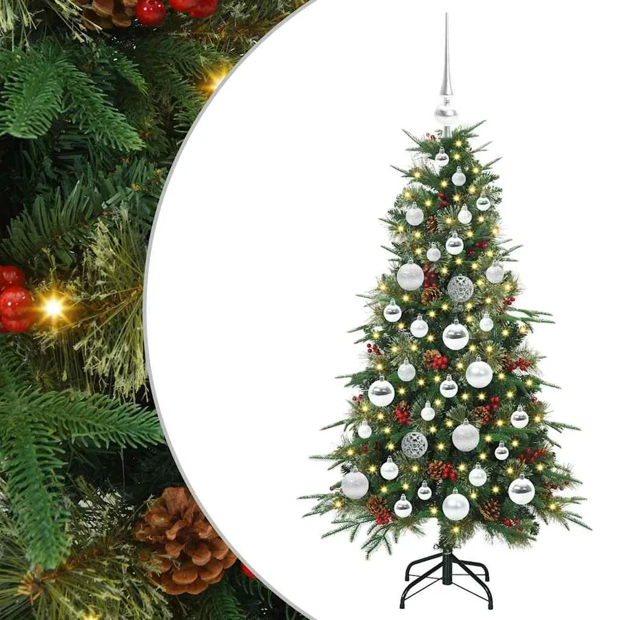 Sapin de Noël Artificiel à Branches Articulées Vert 120 cm - 2
