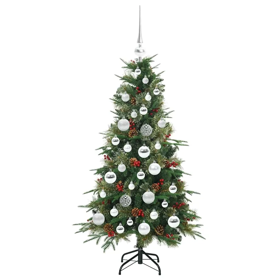 Sapin de Noël Artificiel à Branches Articulées Vert 120 cm - 4