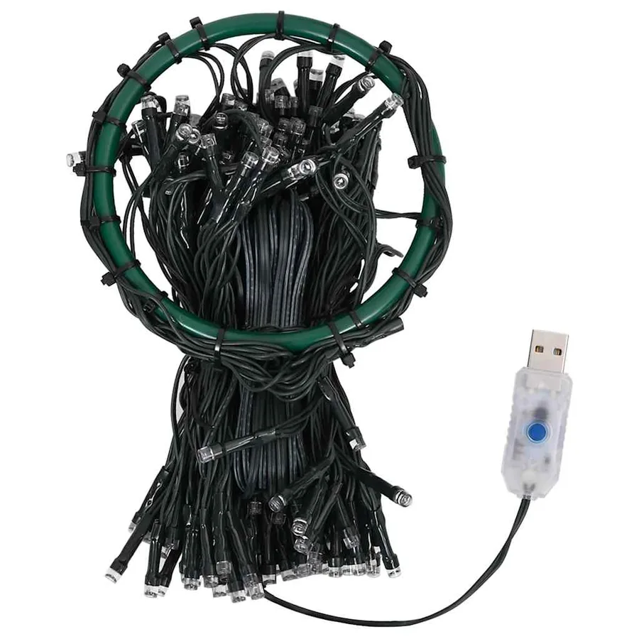 Guirlande lumineuse d'arbre de Noël 210 LED Bleu 210 cm - 4