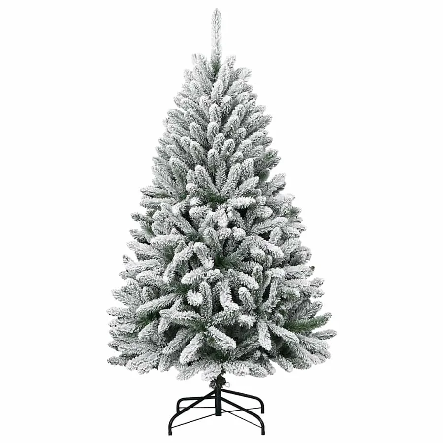 Sapin de Noël artificiel Vert et blanc 120 cm PVC et métal - 5