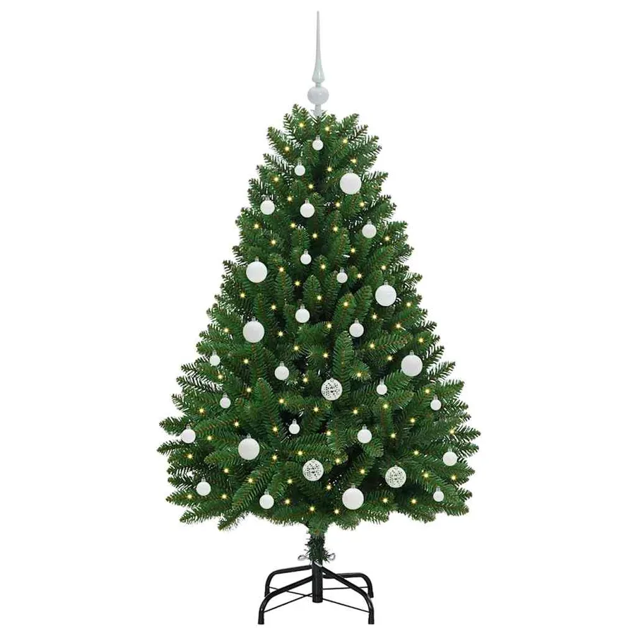 Sapin de Noël artificiel avec 150 LED Vert 150 cm PVC et métal - 3