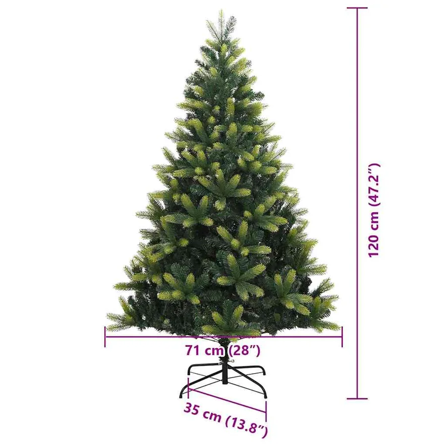 Arbre de Noël artificiel à charnières 150 LED Vert 120 cm - 17