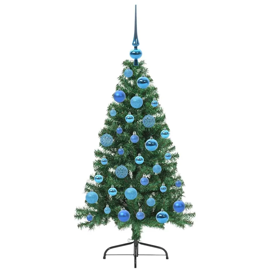 Sapin de Noël artificiel pré-éclairé Vert 120 cm PVC - 4