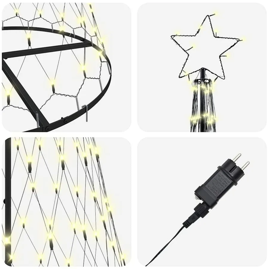 Arbre de Noël LED avec 295 LED Blanc chaud 250 cm Métal - 6