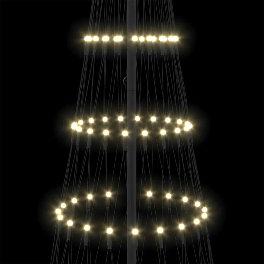 Arbre de Noël LED avec 295 LED Blanc chaud 250 cm Métal - 7