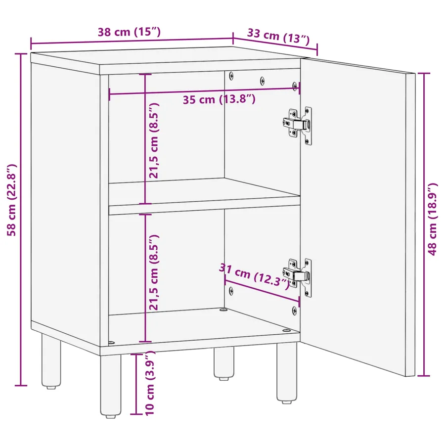 Armoire de salle de bain avec étagère Blanc 38 x 33 x 58 cm - 11