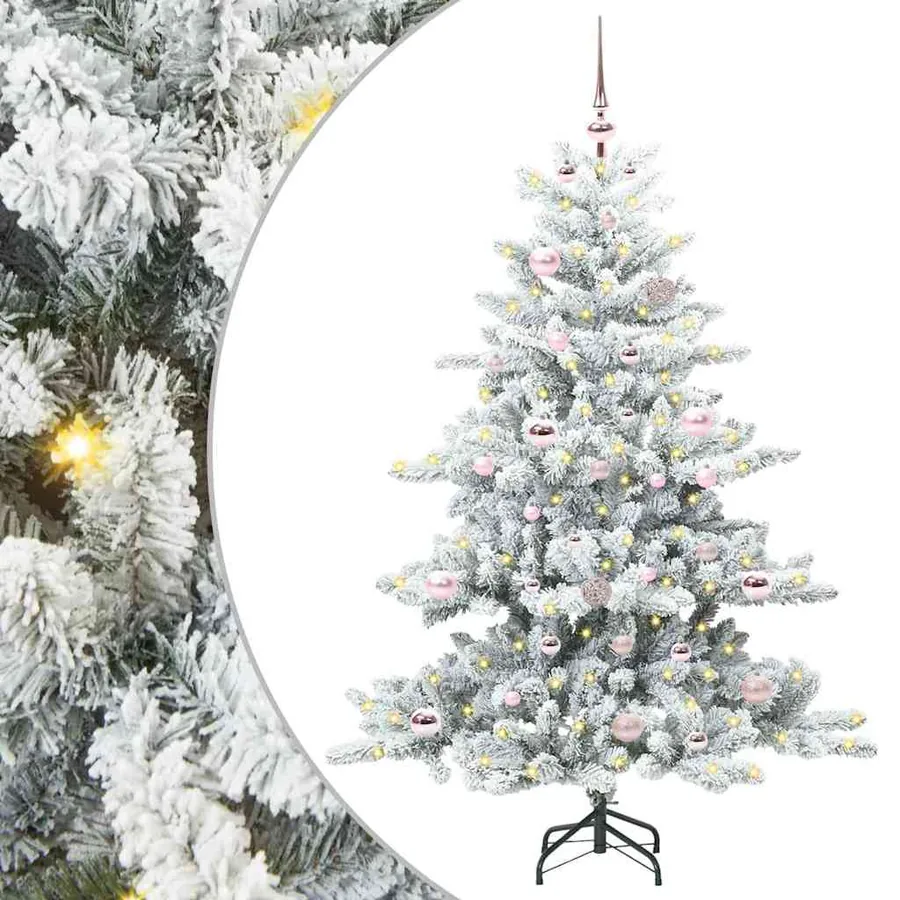 Sapin de Noël Artificiel à Branches Articulées Blanc 150 cm