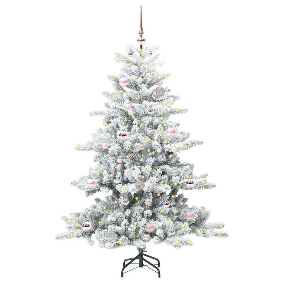Sapin de Noël Artificiel à Branches Articulées Blanc 150 cm - 2
