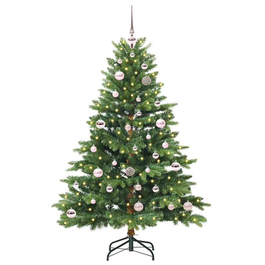 Sapin de Noël artificiel avec 150 LED Vert 150 cm PE et PVC - 2