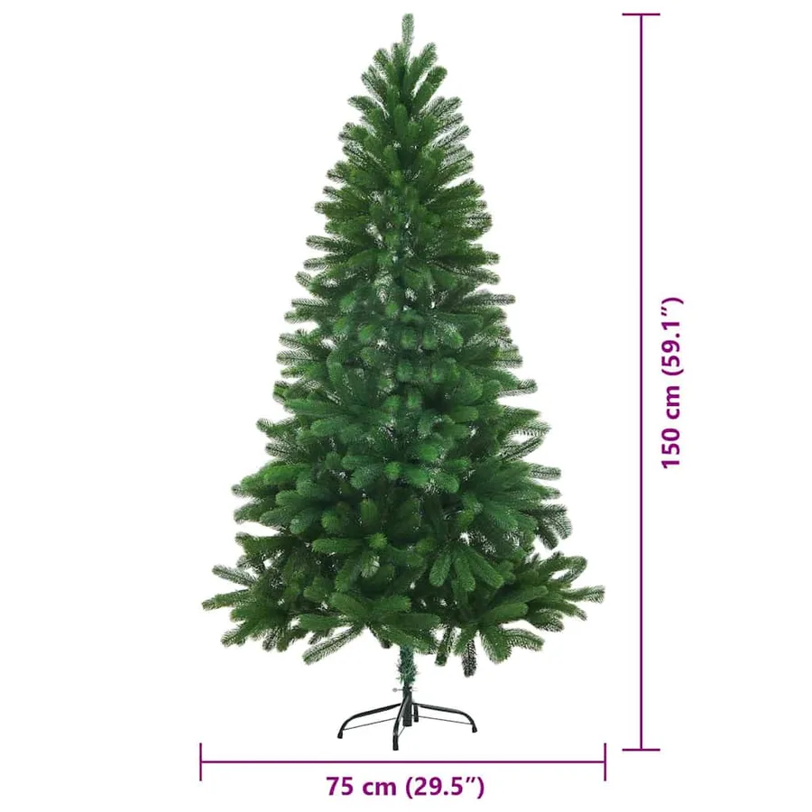 Sapin de Noël avec 150 LED avec support Vert 150 cm PE - 13