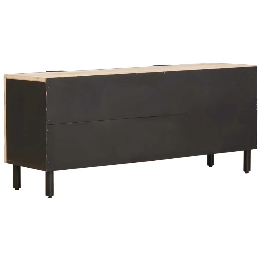 Meuble TV avec étagère Finition Lavage Blanc 105 x 33 x 46 cm - 5