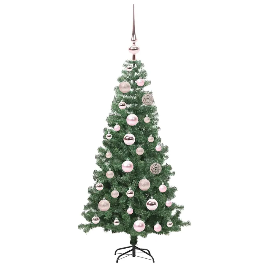 Sapin de Noël avec 150 LED avec support Vert 120 cm PVC - 4