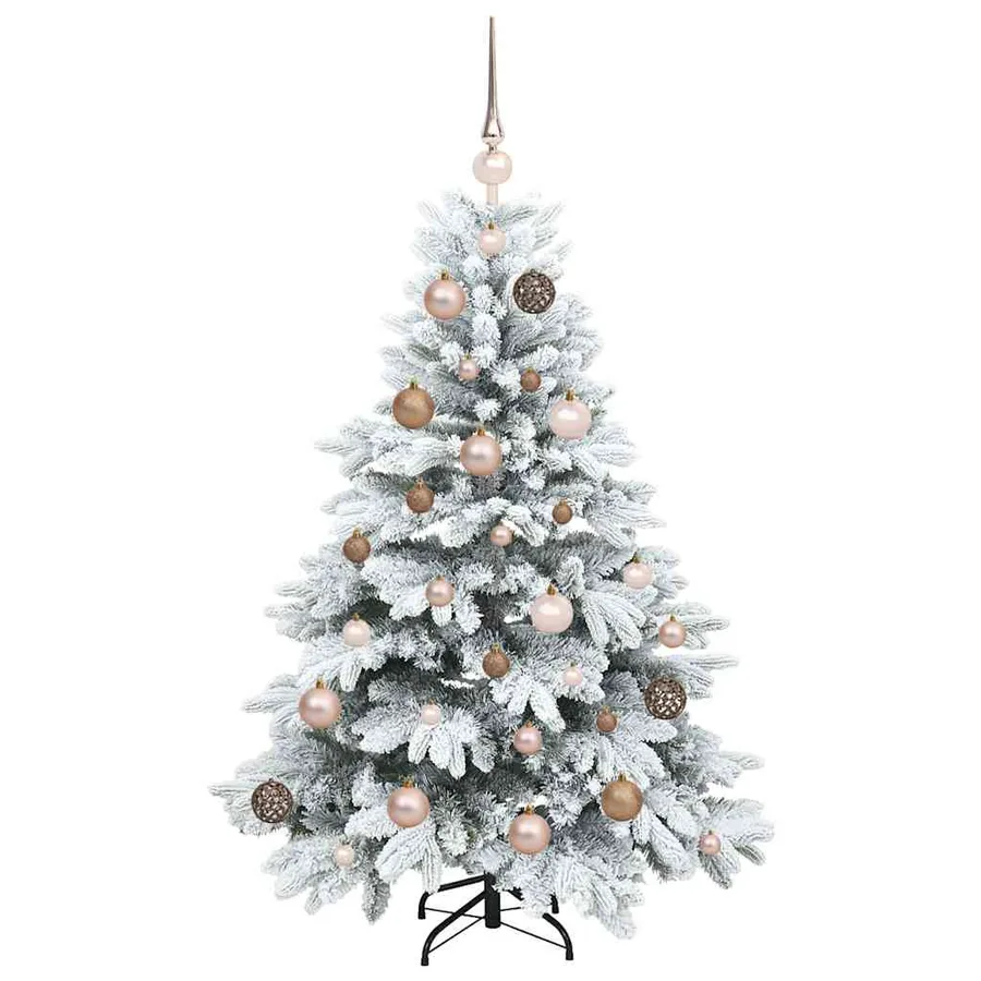 Sapin de Noël artificiel avec 150 LED Blanc 120 cm PE et PVC - 4