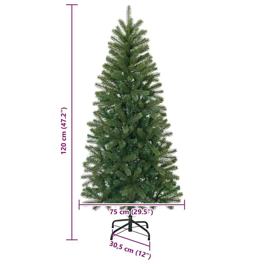 Sapin de Noël artificiel avec 150 LED Vert 120 cm PE et PVC - 17