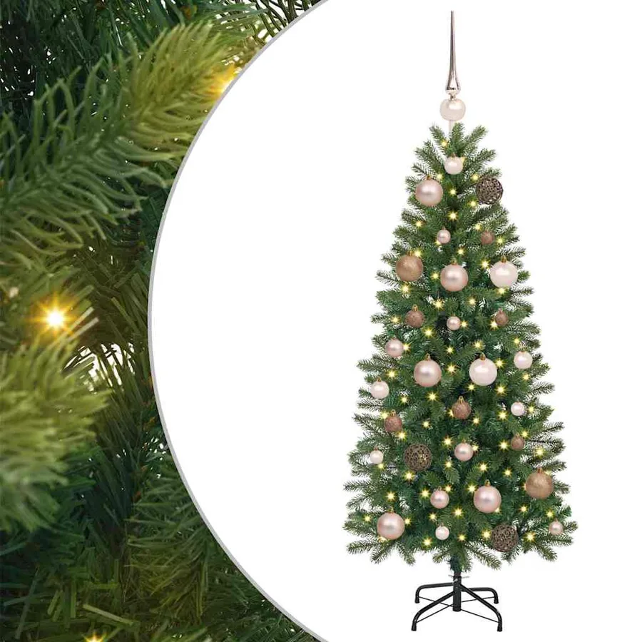 Sapin de Noël artificiel avec 150 LED Vert 120 cm PE et PVC - 2