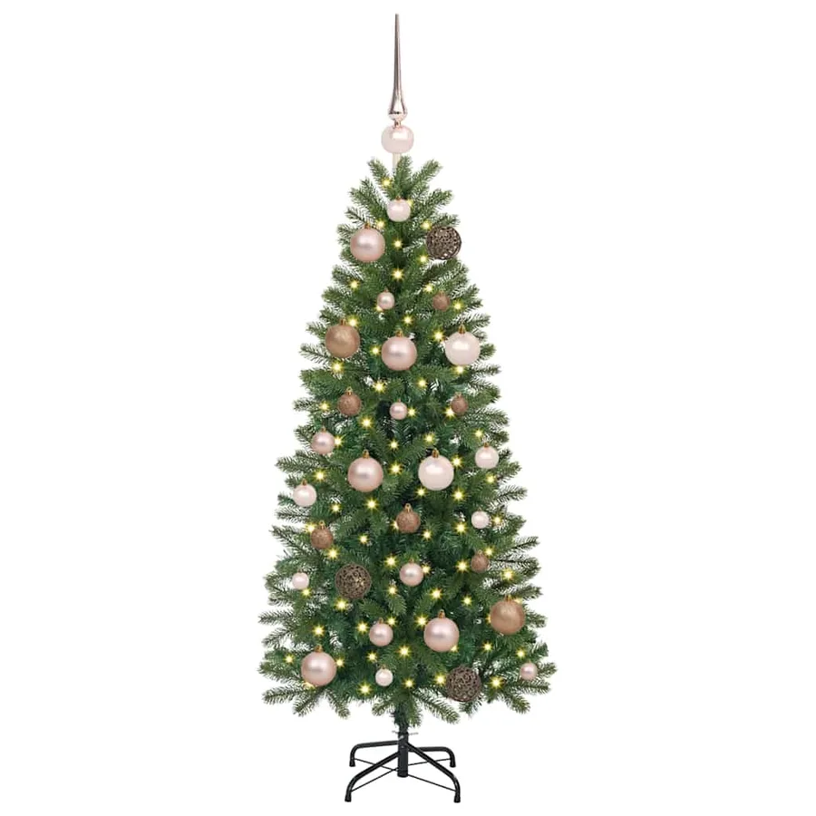 Sapin de Noël artificiel avec 150 LED Vert 120 cm PE et PVC - 3