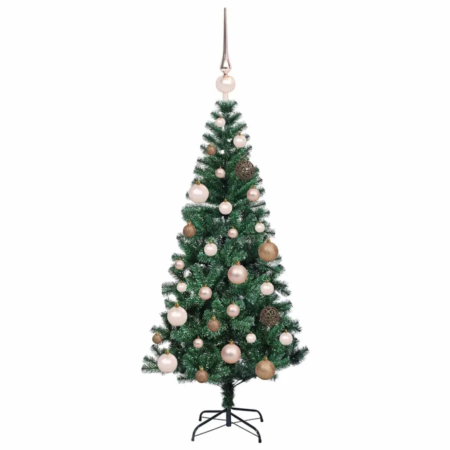 Sapin de Noël artificiel pré-éclairé Vert 120 cm PVC et métal - 4