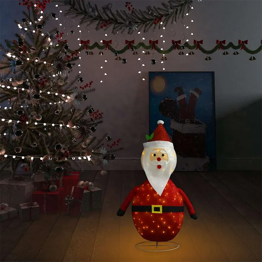 Décoration de Noël Figurine Père Noël LED Tissu de luxe 60 cm - 3