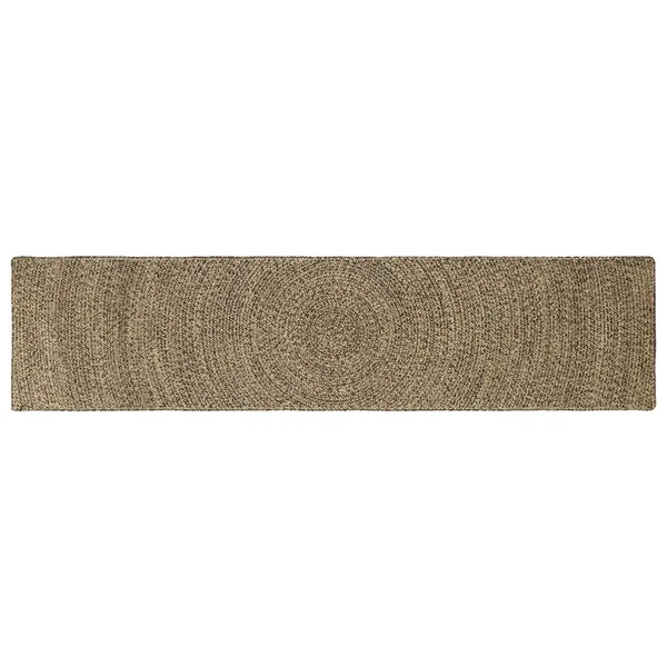 Tapis de surface Naturel et noir 60 x 250 cm Jute