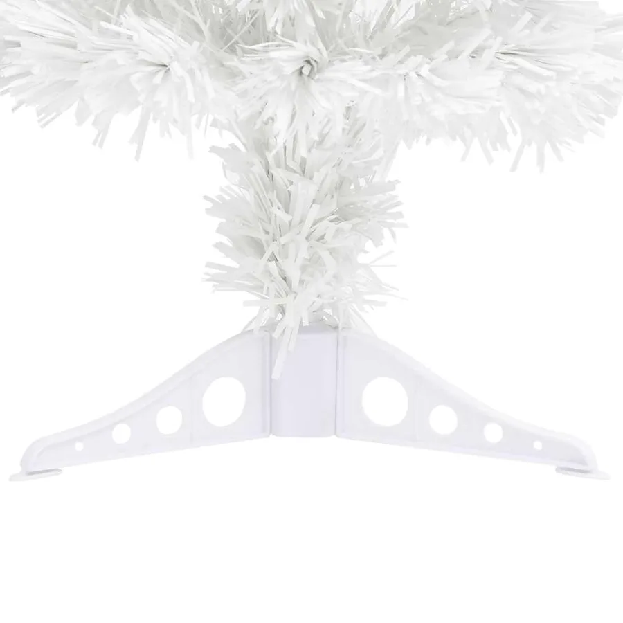Arbre de Noël artificiel pré-éclairé blanc 64 cm fibre optique - 9