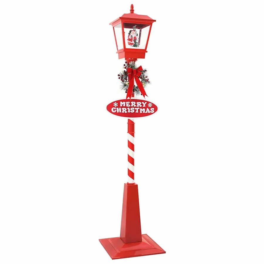 Lampe de rue de Noël avec lanterne Rouge 40,5x40,5x180cm - 2