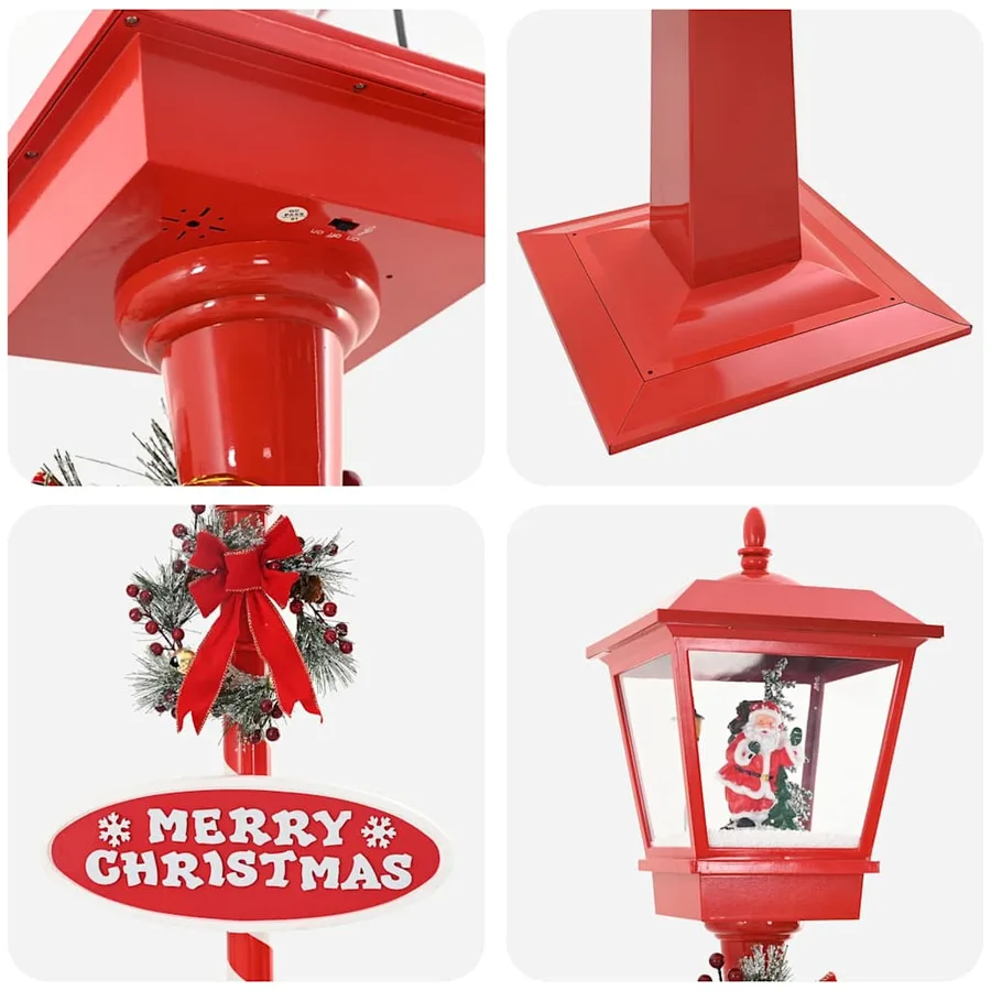 Lampe de rue de Noël avec lanterne Rouge 40,5x40,5x180cm - 7