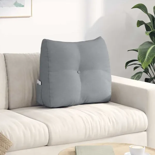 Coussin de Dos Gris clair 60 x 24 x 50 cm tissu