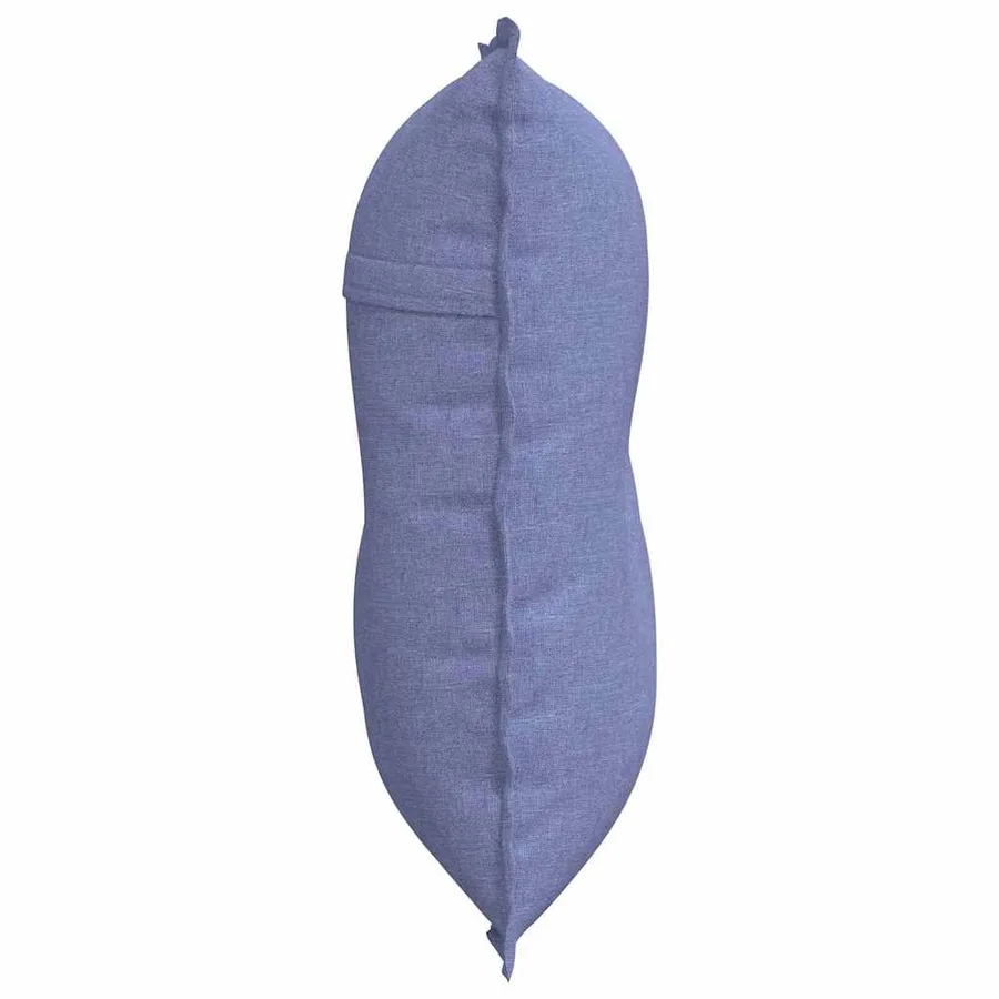 Coussin de Dos Bleu denim 80 x 19 x 50 cm tissu - 6