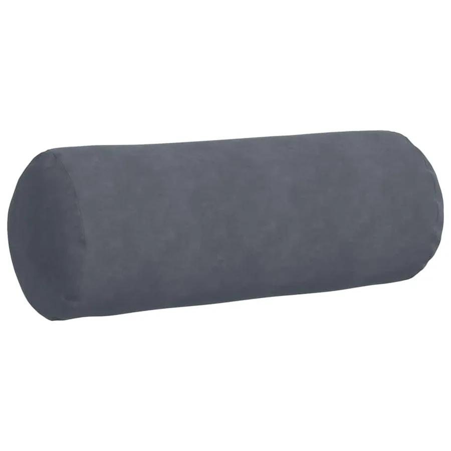 Coussins d'accent 2 pcs Gris foncé Ø 25 x 70 cm - 5