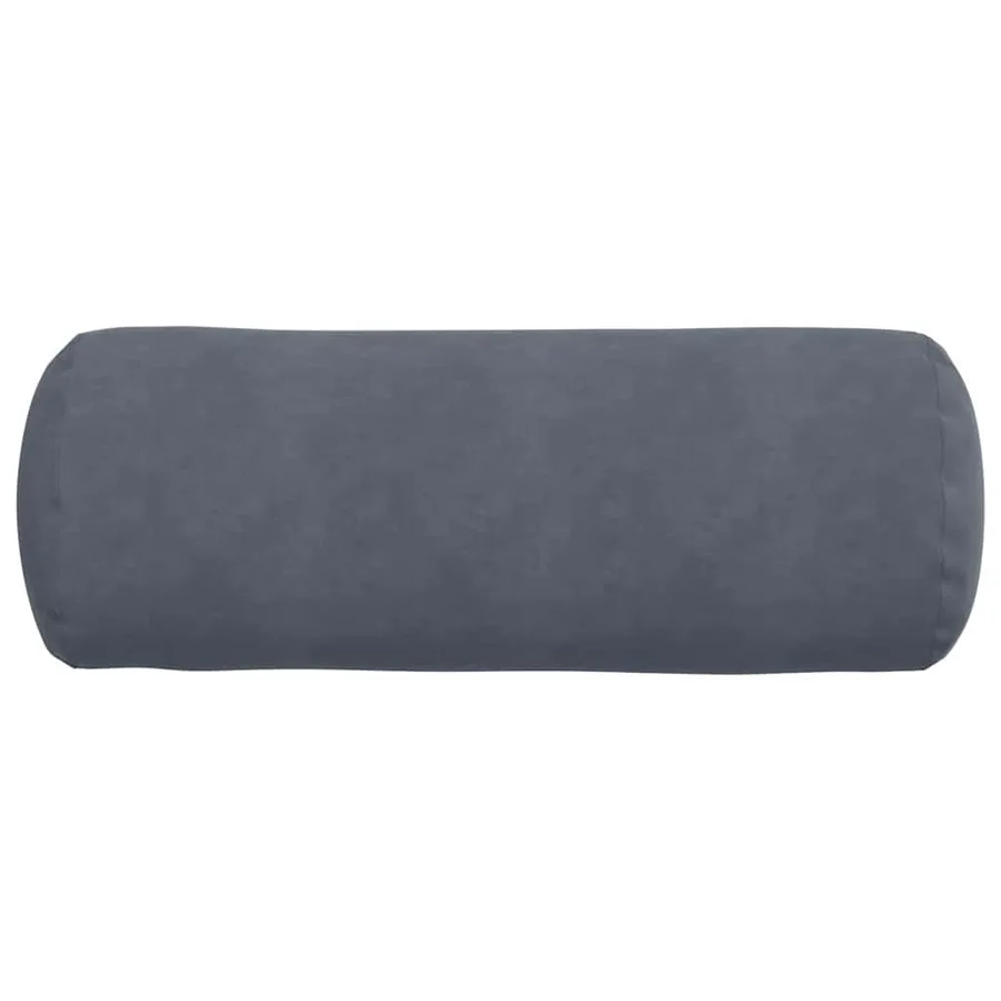 Coussins d'accent 2 pcs Gris foncé Ø 25 x 70 cm - 6