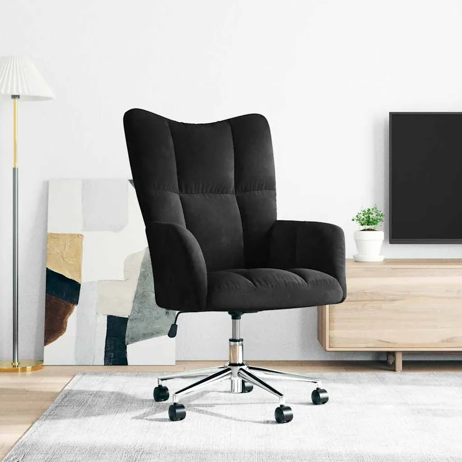 Chaise de relaxation Noir Velours