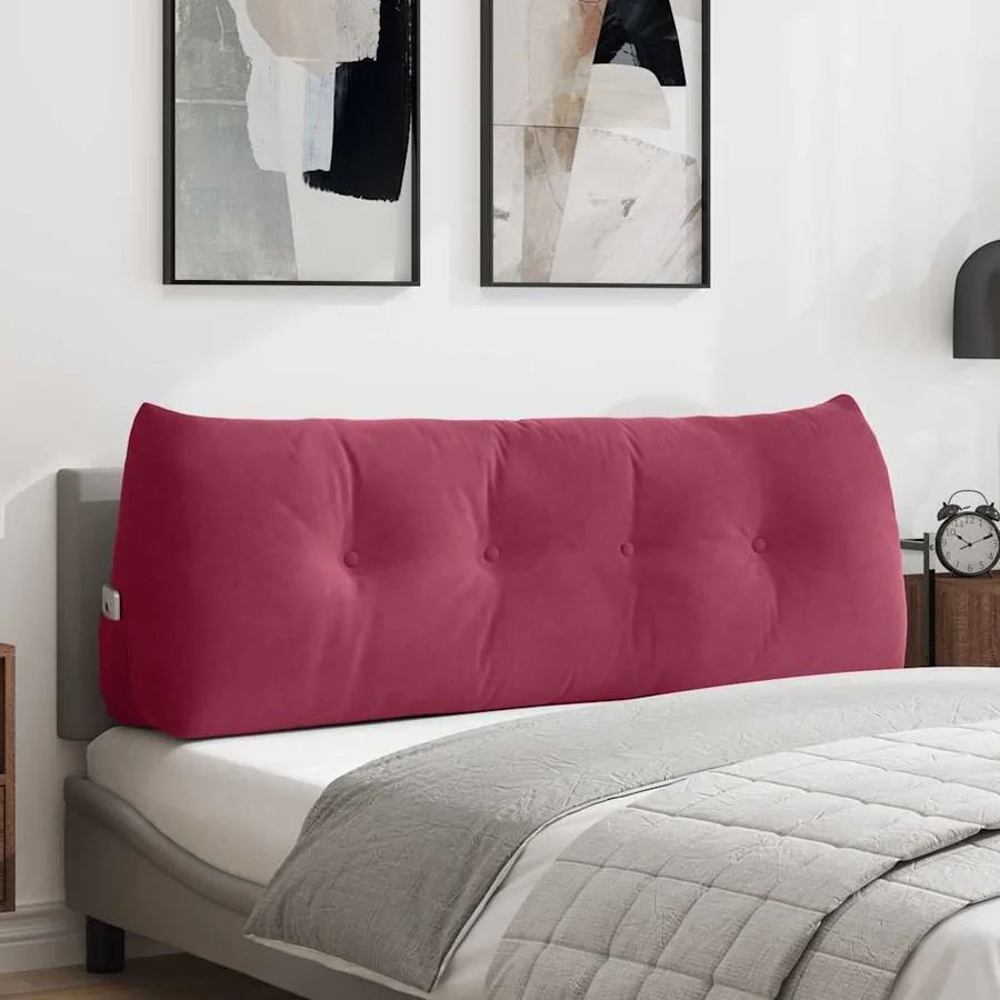 Coussin de Dos Bordeaux 140 x 24 x 50 cm Velours