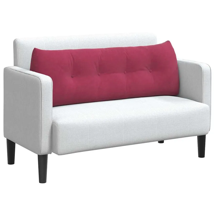 Coussin de Dos Bordeaux 140 x 24 x 50 cm Velours - 3