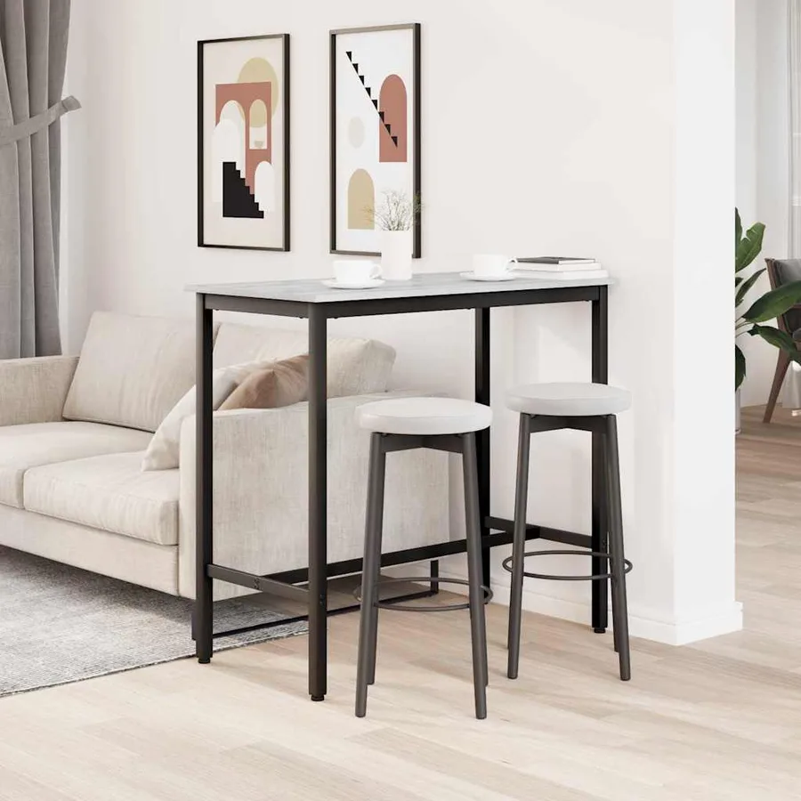 table Gris Sonoma 100 x 50 x 90,5 cm Bois d'ingénierie et acier - 4