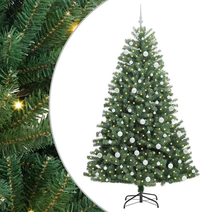 Sapin de Noël Artificiel à Branches Articulées Vert 210 cm - 2