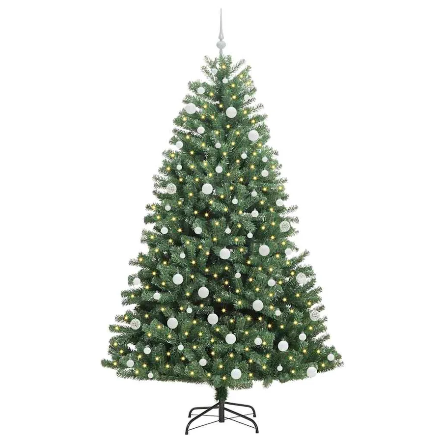 Sapin de Noël Artificiel à Branches Articulées Vert 210 cm - 3