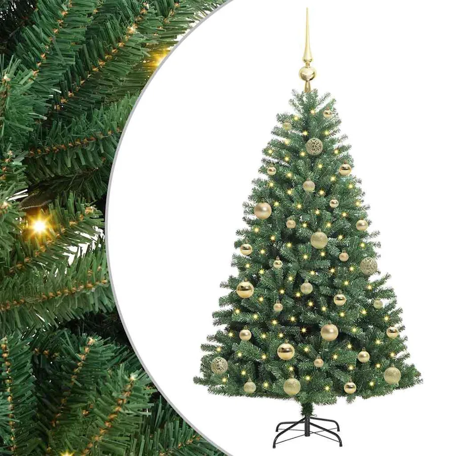 Sapin de Noël Artificiel à Branches Articulées Vert 120 cm - 2