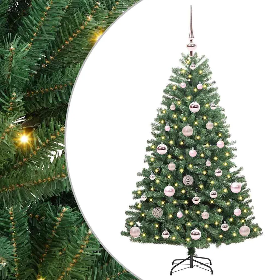 Sapin de Noël Artificiel à Branches Articulées Vert 120 cm - 2