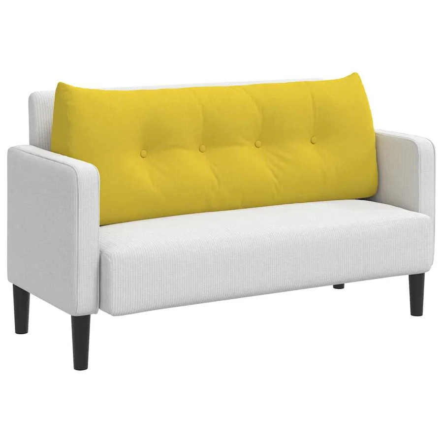 Coussin de Dos Jaune clair 120 x 24 x 50 cm tissu - 3