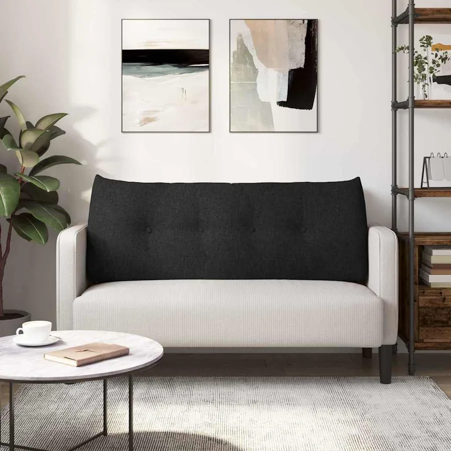 Coussin de Dos Noir 120 x 24 x 50 cm tissu - 4
