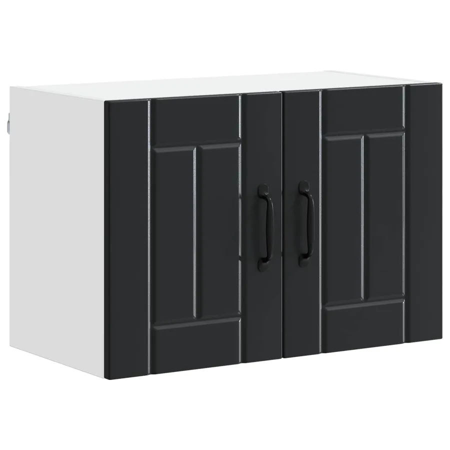 Meuble mural LUCCA 2 pcs Noir 60 x 31 x 40 cm Bois d'ingénierie - 5