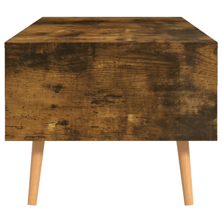 Table basse Chêne fumé 100x49,5x43 cm Bois d'ingénierie - 6