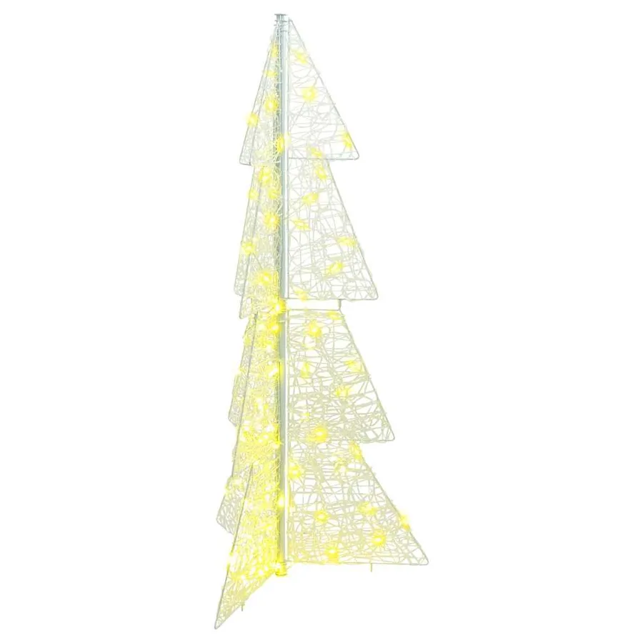 Sapin de Noël avec 100 LED Blanc chaud 120 cm Acrylique - 2