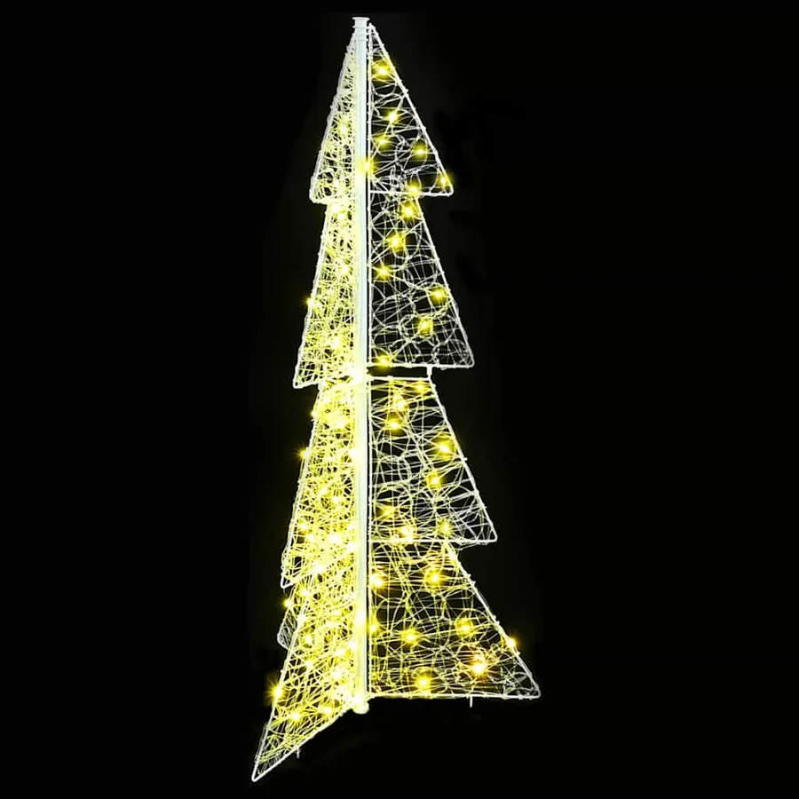 Sapin de Noël avec 100 LED Blanc chaud 120 cm Acrylique - 5