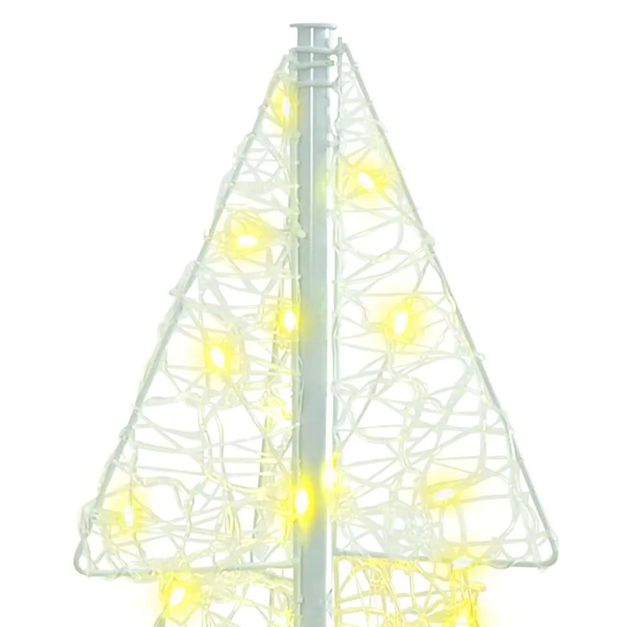 Sapin de Noël avec 100 LED Blanc chaud 120 cm Acrylique - 6
