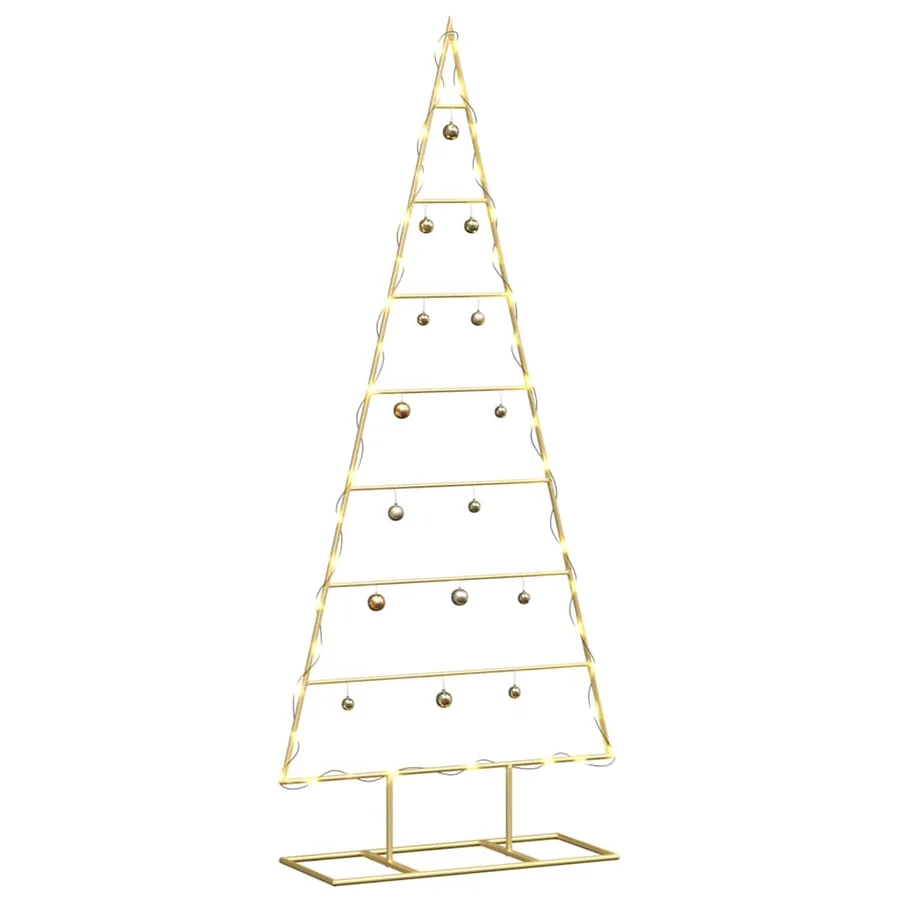 Arbre de Noël en métal Doré 125 cm Acier peint par poudre - 3