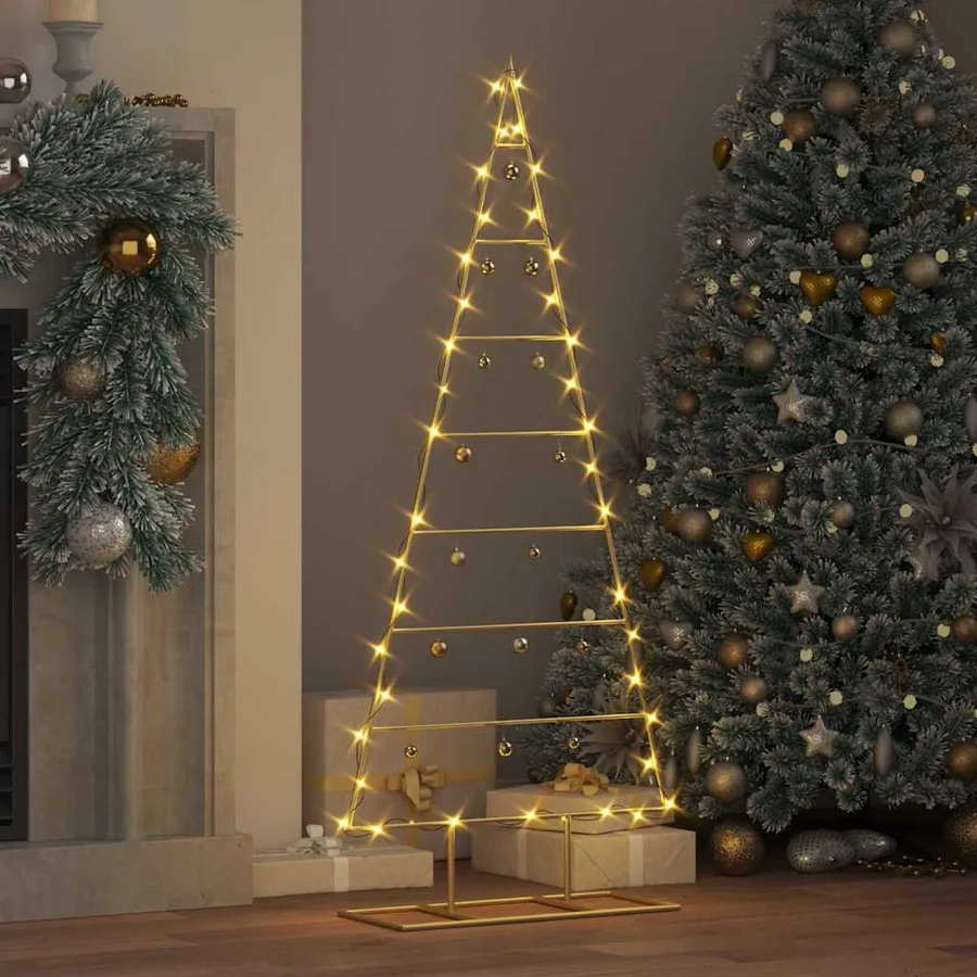 Arbre de Noël en métal Doré 125 cm Acier peint par poudre - 4