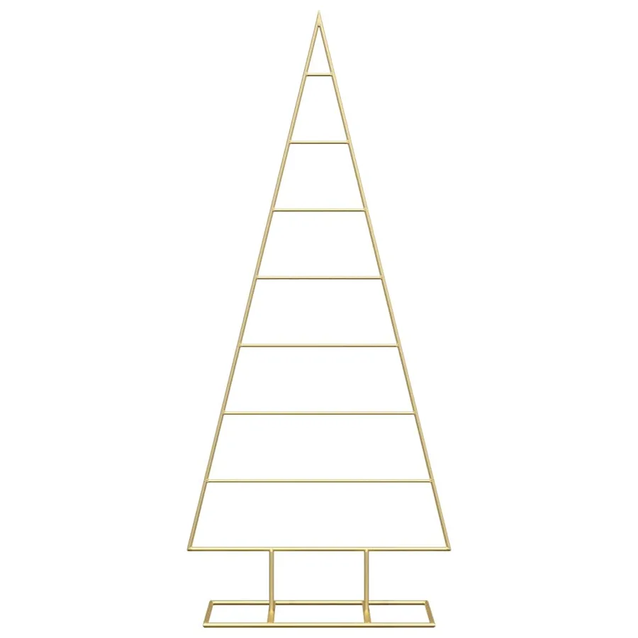 Arbre de Noël en métal Doré 125 cm Acier peint par poudre - 5