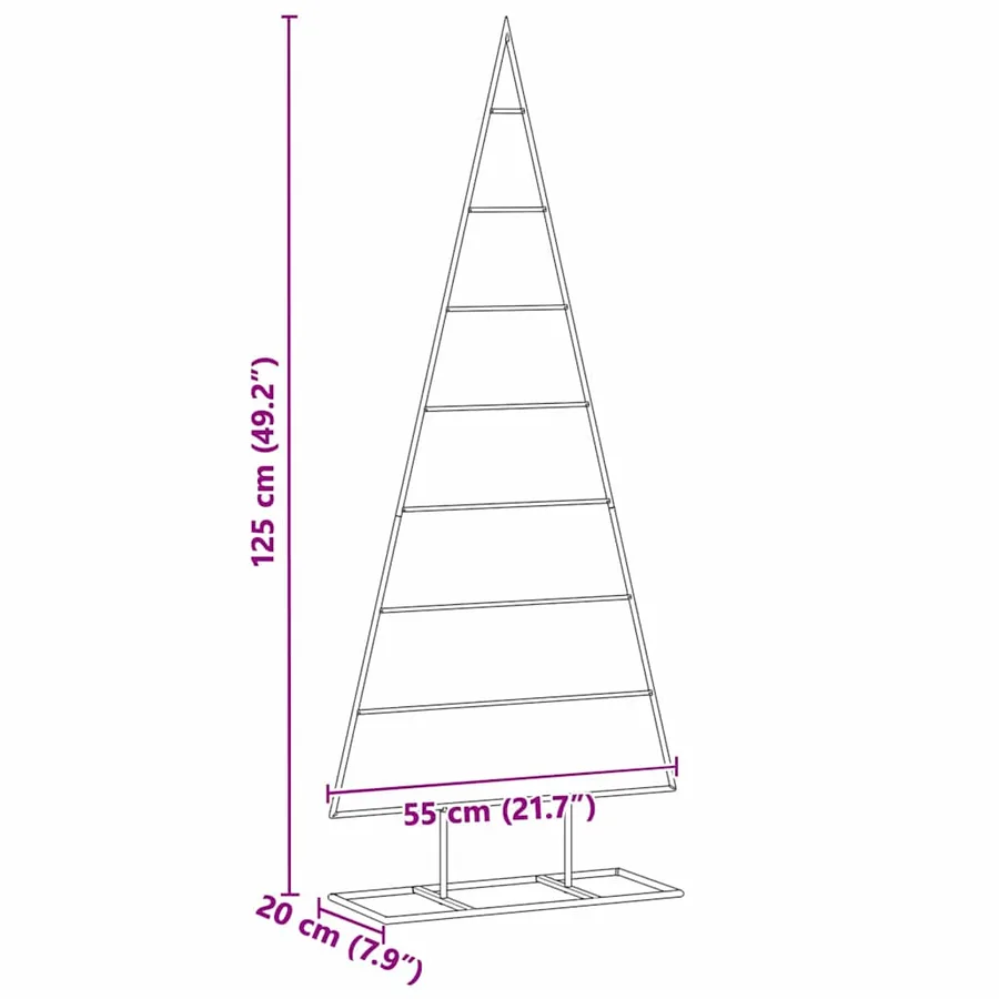 Arbre de Noël en métal Doré 125 cm Acier peint par poudre - 9