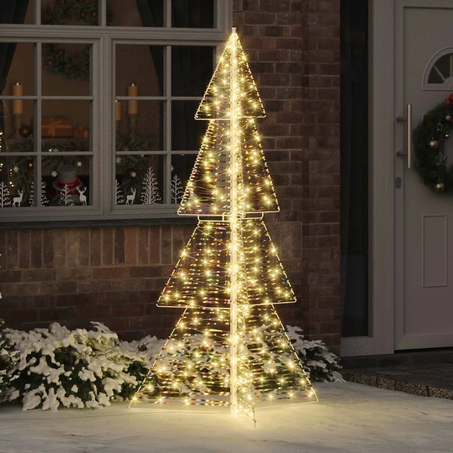 Sapin de Noël avec 240 LED Blanc chaud 180 cm PET